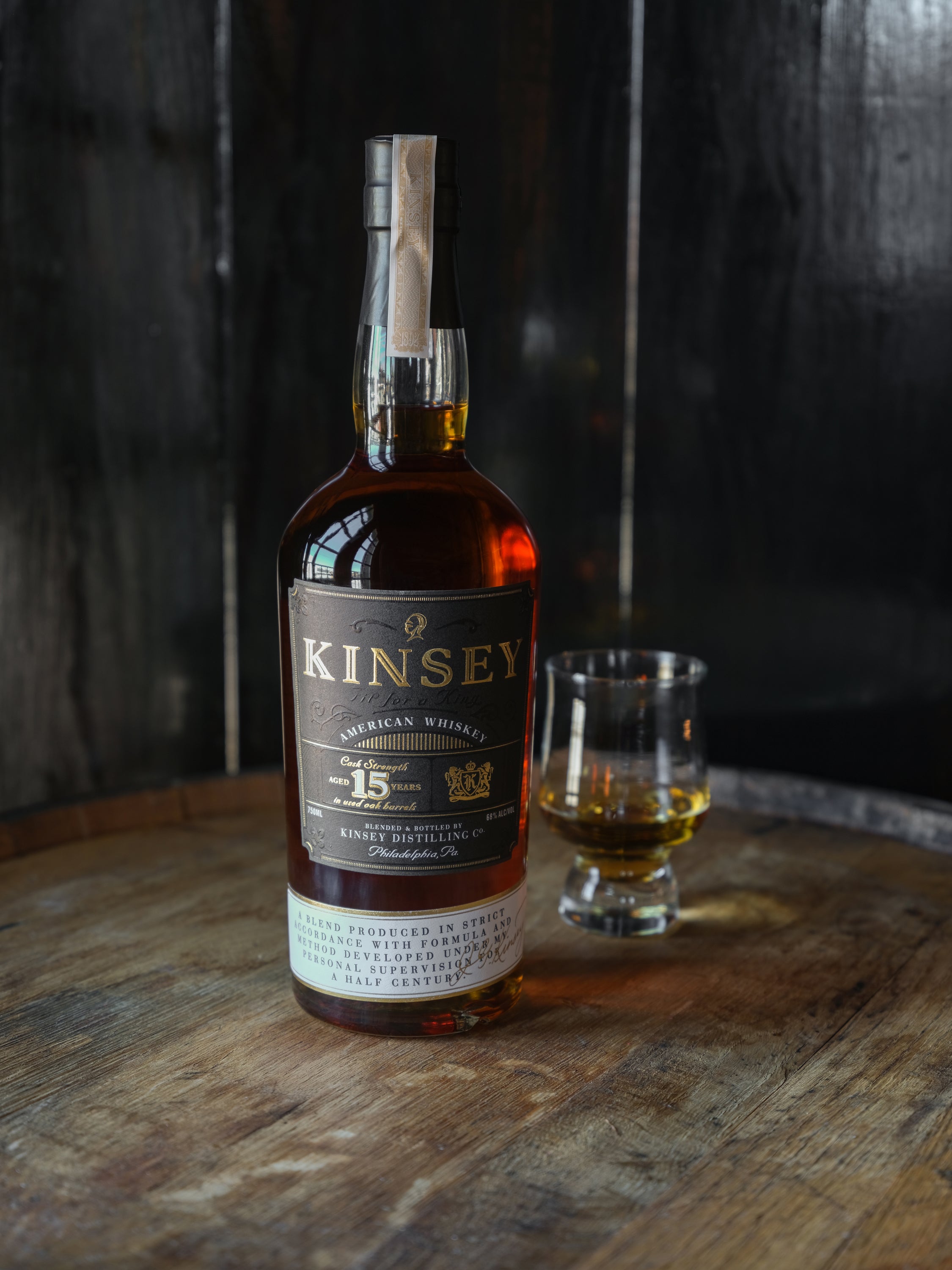 高い素材 Kinsey Strength Cask - Years 15 Aged Whiskey American ウイスキー